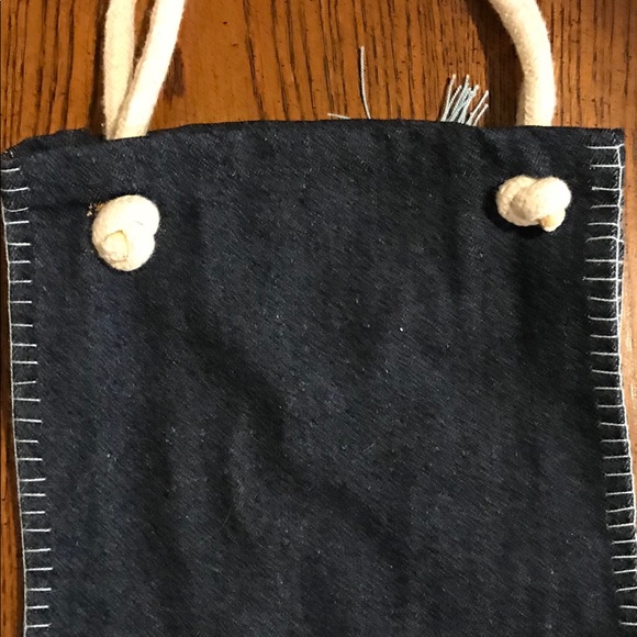 One of a kind Denim tote. Hip ponty tail girl - Picture 6 of 8